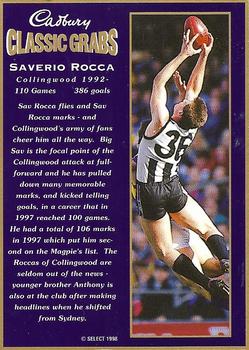 1998 Cadbury Classic Grabs #12 Saverio Rocca Back